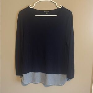 J. Crew Navy and Striped Women's Blouse